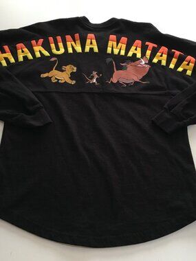 Disney The Lion King Spirit Jersey Adult XS Black Hakuna Matata Simba Shirt